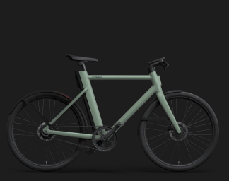 green bike on sport frame